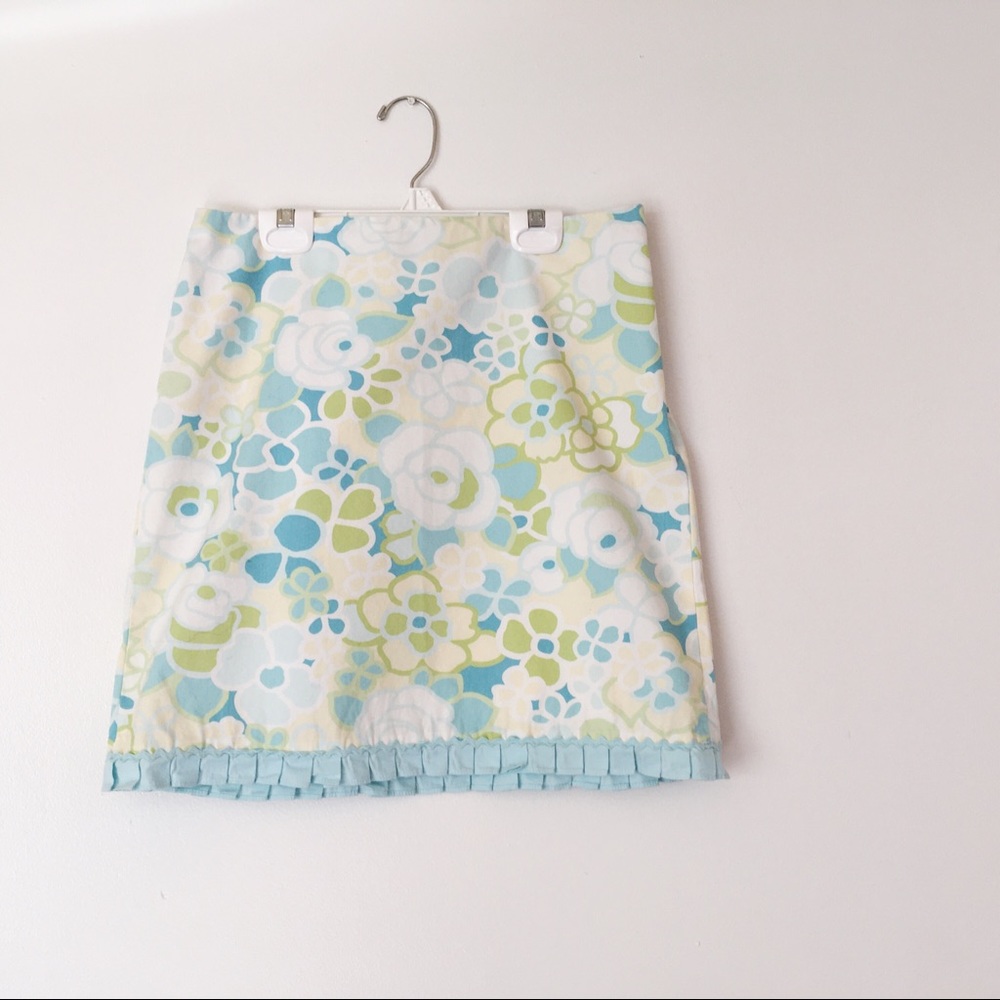 Ann Taylor Loft Floral Skirt Size 4